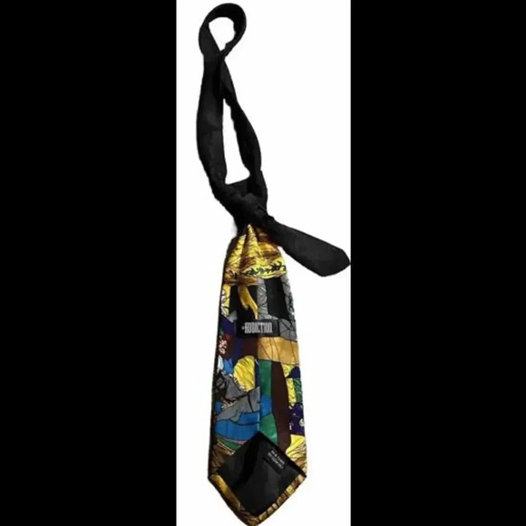 ADDICTION BLACK RED GREEN GIFTS Santa Christmas Silk St Nick Men Necktie tie - Picture 3 of 10